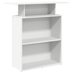 Berkfield Home Reception Desk White 100x40x104 cm Engineered Wood - Size: 100 x 40 x 104 cm - thumbnail 1