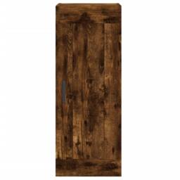 Berkfield Home Wall Mounted Cabinet Smoked Oak 34.5x34x90 cm Engineered Wood in Brown - thumbnail 7