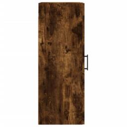 Berkfield Home Wall Mounted Cabinet Smoked Oak 34.5x34x90 cm Engineered Wood in Brown - thumbnail 8