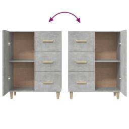 Berkfield Home Sideboard Concrete Grey 69.5x34x90 cm Engineered Wood - thumbnail 8