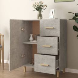 Berkfield Home Sideboard Concrete Grey 69.5x34x90 cm Engineered Wood - thumbnail 3