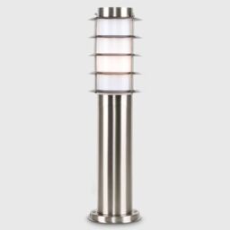 ValueLights Wharf Stainless Steel Outdoor 450mm Ground Post Bollard Light in Silver - thumbnail 4