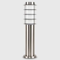 ValueLights Wharf Stainless Steel Outdoor 450mm Ground Post Bollard Light in Silver - thumbnail 3