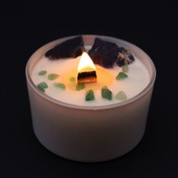 KDMD Chakra Crystal Candles - Throat Chakra in Blue - thumbnail 5