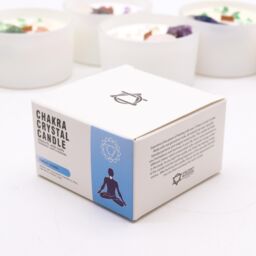 KDMD Chakra Crystal Candles - Throat Chakra in Blue - thumbnail 3