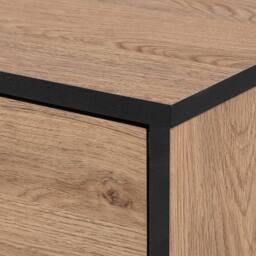 Wyld and Coco TV Stand for 55-inch TV - Light Wood and Black Metal Cabinets in Brown - thumbnail 7