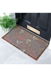 Artsy Mats Sketch Autumn Leaves Indoor Outdoor Doormat (70 x 40cm) in Red - Size: 40 cm x 70 cm - thumbnail 2