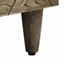 Berkfield Home Beautiful Bedside Cabinet Light Grey 40x33x46 cm Solid Wood Mango - Size: 40 x 33 x 46 cm - thumbnail 8
