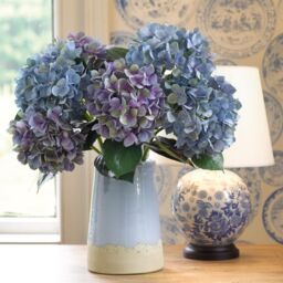 Bloom Artificial Single Charlotte Mauve Hydrangea Stem - Faux Fake Realistic Flower, Indoor Home Floral Decoration - L65cm in Purple - thumbnail 2