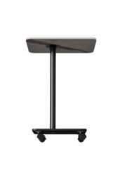 Living and Home Modern Minimalist C Shaped Side Table with Lockable Wheels in Off-White - thumbnail 6