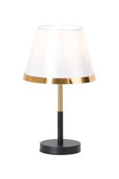 Living and Home 7W Table Lamp with Classic Cone-shaped in White - thumbnail 3