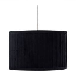First Choice Lighting Sundance - Black Velvet Pleated 30cm Lamp Shade with Gold Inner - thumbnail 6