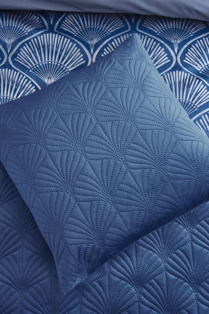 Catherine Lansfield 'Art Deco Pearl' Cushion in Navy - Size: 45 cm x 45 cm - image 1