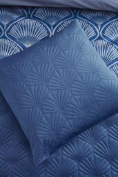 Catherine Lansfield 'Art Deco Pearl' Cushion in Navy - Size: 45 cm x 45 cm - thumbnail 1