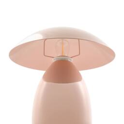 Wyld and Coco Pastel Pink Mushroom Table Lamp - Iron Base 30 cm - thumbnail 6