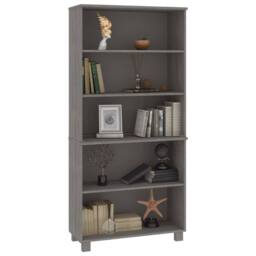 Berkfield Home Highboard HAMAR Solid Wood Pine Light Grey - thumbnail 5