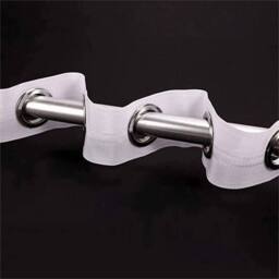 VOGREX 10M Curtain Heading Tape w/ 80 Round Eyelet Rings Blinds in White - thumbnail 5