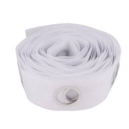 VOGREX 10M Curtain Heading Tape w/ 80 Round Eyelet Rings Blinds in White
