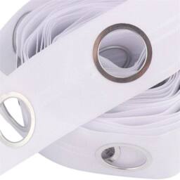 VOGREX 10M Curtain Heading Tape w/ 80 Round Eyelet Rings Blinds in White - thumbnail 2