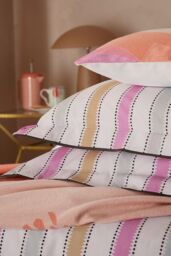 YVONNE ELLEN 'Wobble Stripe' Cotton Duvet Cover Set - Size: Super King - thumbnail 5