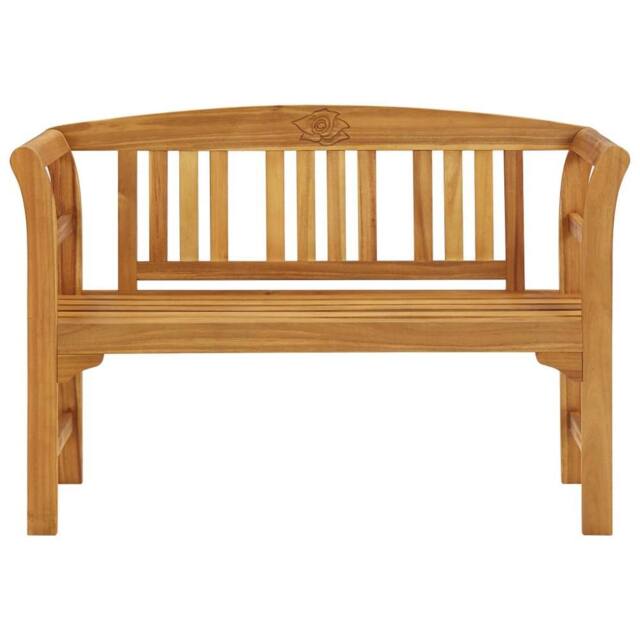 Berkfield Home Garden Bench 114 cm Solid Acacia Wood in Brown - image 1