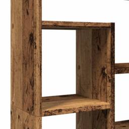 Berkfield Home Bookcase Old Wood 72x20x120 cm Engineered Wood in Brown - Size: 72 x 20 x 120 cm - thumbnail 9