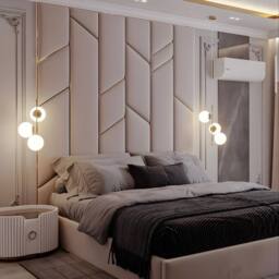 PARADISE BEDS LTD Velvet Panel High Headboard Bed in Off-White - Size: Super King - thumbnail 1