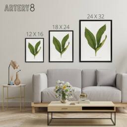 "Artery8 AF Lydon Benjamin Fawcett Lily of the Valley Leaf Framed Canvas Art in White - Size: W12"" x H16""" - thumbnail 4