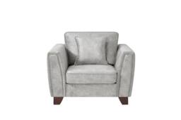 Comfy Living Ltd Faux Suede Sofa 3 Seater 2 Seater Arm Chair In Grey - thumbnail 4