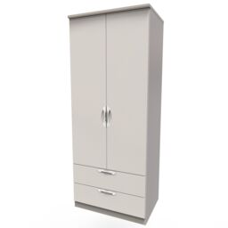 Ready Assembled 2 U Holborn 2 Door 2 Drawer Wardrobe (Ready Assembled) in Taupe - Size: Large - thumbnail 7