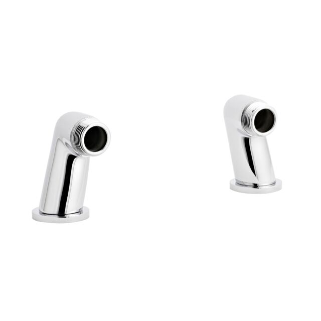 Balterley Tap Accessories Round Minimalist Inlet Legs Pair Chrome in Silver - image 1