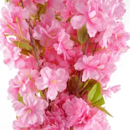 Leaf 100cm Pink Artificial Blossom Stem - thumbnail 3