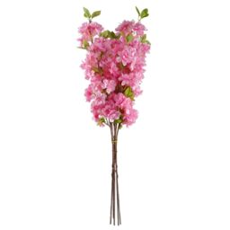 Leaf 100cm Pink Artificial Blossom Stem - thumbnail 5