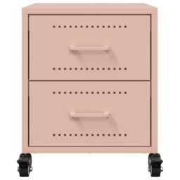 Berkfield Home Bedside Cabinets 2 pcs Pink 36x39x43.5 cm Steel - thumbnail 5