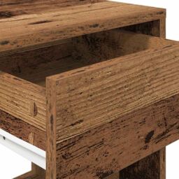 Berkfield Home Bedside Cabinets with Drawer 2 pcs Old Wood 35x34x66.5 cm in Brown - thumbnail 9