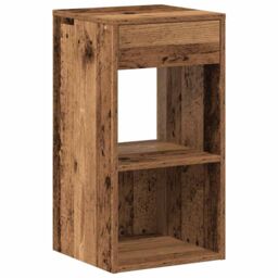 Berkfield Home Bedside Cabinets with Drawer 2 pcs Old Wood 35x34x66.5 cm in Brown - thumbnail 5