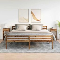 Berkfield Home Bedside Cabinets with Drawer 2 pcs Old Wood 35x34x66.5 cm in Brown - thumbnail 3