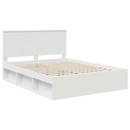 Berkfield Home Bed Frame with Headboard White 150 x 200 cm Solid Pine Wood - thumbnail 4