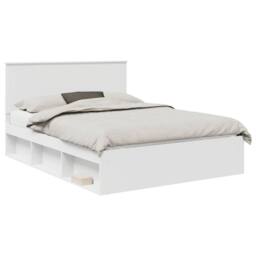 Berkfield Home Bed Frame with Headboard White 150 x 200 cm Solid Pine Wood - thumbnail 2