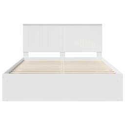 Berkfield Home Bed Frame with Headboard White 150 x 200 cm Solid Pine Wood - thumbnail 7