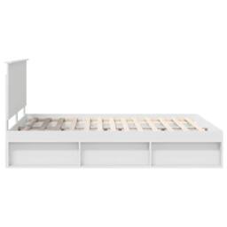 Berkfield Home Bed Frame with Headboard White 150 x 200 cm Solid Pine Wood - thumbnail 8