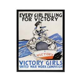 "Artery8 Everyone Pulling for Victory Framed Canvas Wall Art Print Penfield in White - Size: W12"" x H16""" - thumbnail 1