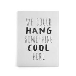"Artery8 We Could Hang Something Cool Here Funny Simple Canvas Wall Art Print in White - Size: W12"" x H16""" - thumbnail 1