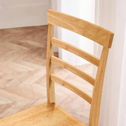 FurnitureboxUK 2x Whitby Oak Effect Solid Wood Dining Chairs in Light Brown - thumbnail 5
