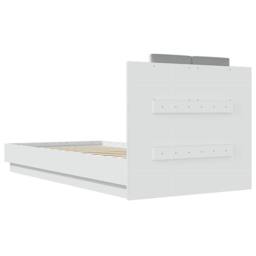 Berkfield Home Durable Bed Frame with LED without Mattress White 75x190 cm Small - Size: Small Single - thumbnail 8