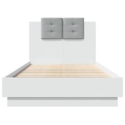 Berkfield Home Durable Bed Frame with LED without Mattress White 75x190 cm Small - Size: Small Single - thumbnail 6