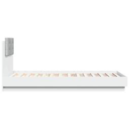 Berkfield Home Durable Bed Frame with LED without Mattress White 75x190 cm Small - Size: Small Single - thumbnail 7