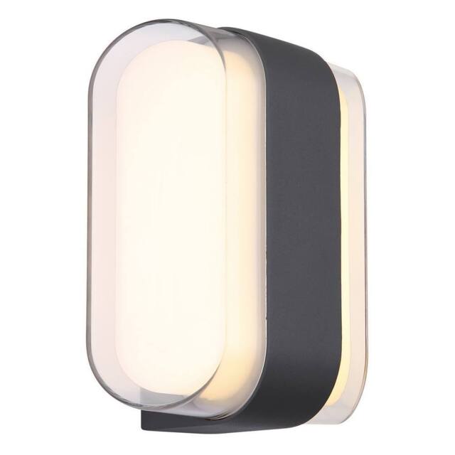 Netlighting Plixon Outdoor Modern Wall Lamp Anthracite IP54 Left Right LED in Grey - image 1