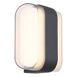 Netlighting Plixon Outdoor Modern Wall Lamp Anthracite IP54 Left Right LED in Grey