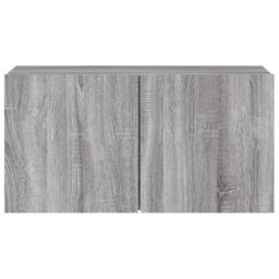 Berkfield Home TV Cabinet Wall-mounted Grey Sonoma 80x30x41 cm - Size: 80 x 30 x 41 cm - thumbnail 6